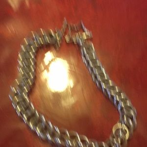 Handmade sterling silver chain mail bracelet